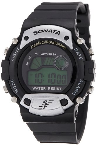 Sonata Digital Grey Dial Men's Watch - NG7982PP02J